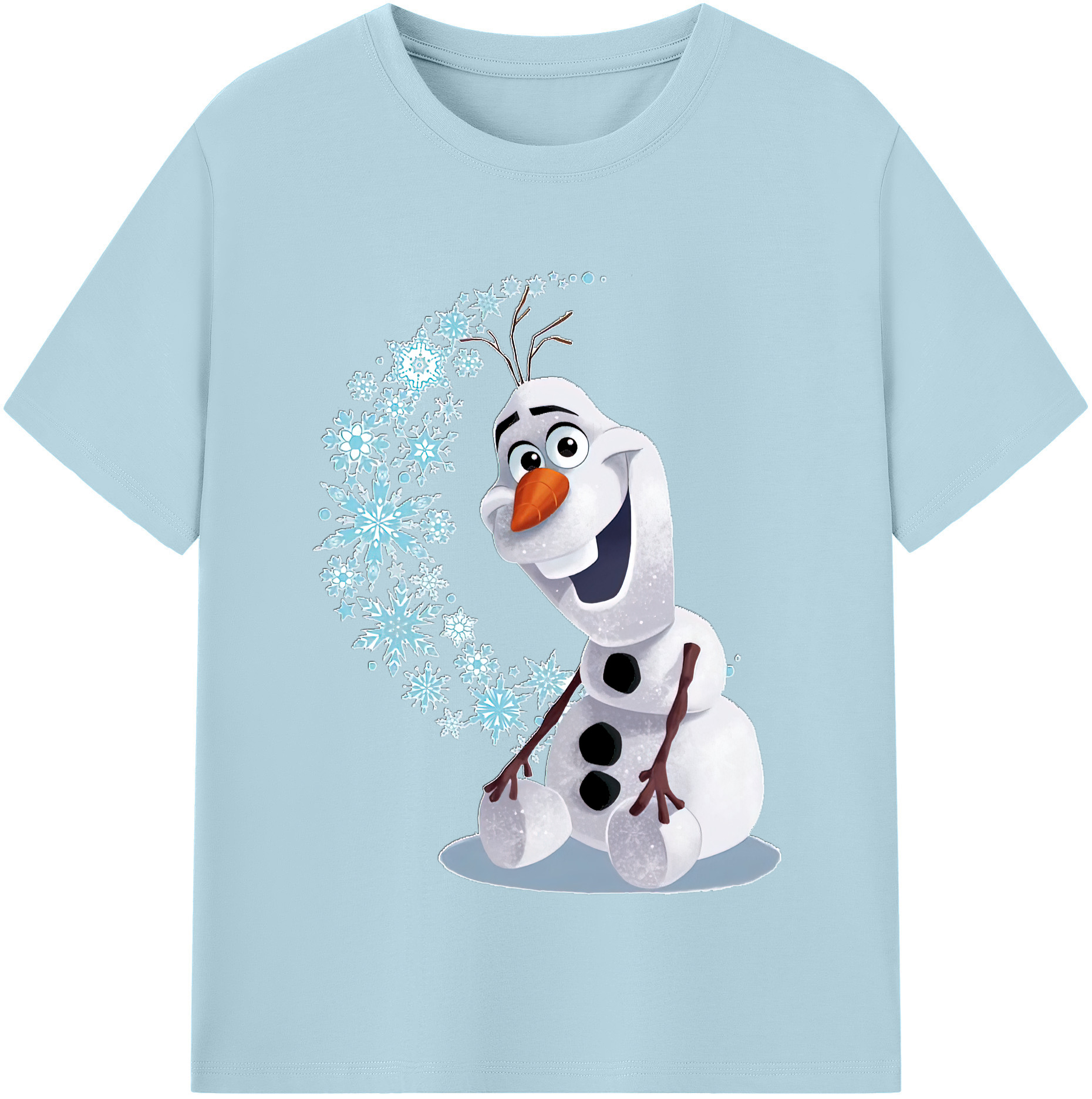 （画像用） アナと雪の女王 アンナ エルサ Frozen Anna Elsa 綿100％半袖Tシャツ（フロントプリント）